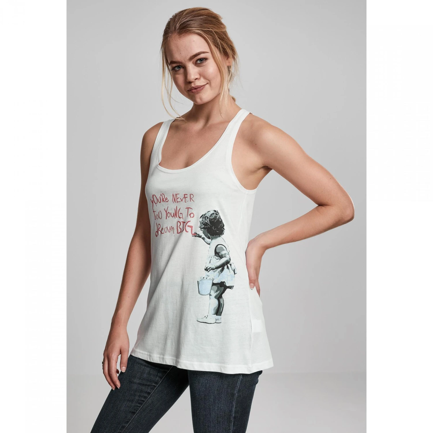 URBAN CLASSICS Woman's Urban Klassiek Banky Banky Schildersrat Topje 10 URBAN CLASSICS Woman's Urban Klassiek Banky Banky Schildersrat Topje - Afbeelding 8