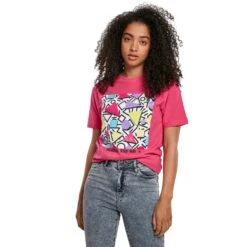 Dames-T-shirt Grote Maat Mister Tee Geometric Retro