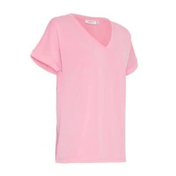 Dames-T-shirt Met V-hals Moss Copenhagen Fenya Modal -Moss Kopenhagen-winkel moss copenhagen 17627 persimmon 3