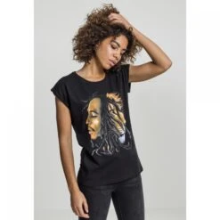 Dames-T-shirt Mister Tee Bob Marley Lion Face 11 Dames-T-shirt Mister Tee Bob Marley Lion Face -Moss Kopenhagen-winkel mt497 00007 mt497 m1 00007