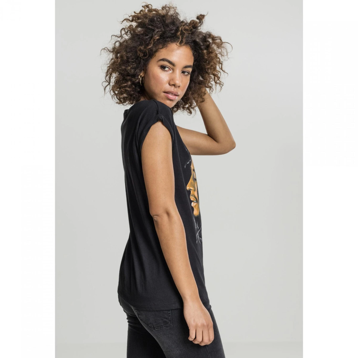 Dames-T-shirt Mister Tee Bob Marley Lion Face 8 Dames-T-shirt Mister Tee Bob Marley Lion Face - Afbeelding 6