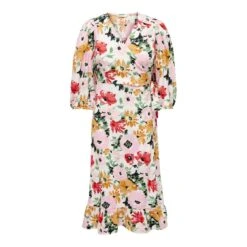 3/4 Lange Geweven Wikkeljurk Voor Dames Only Olivia