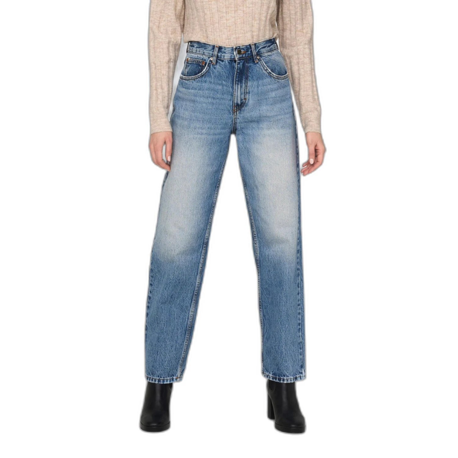 Jeans Rechte Hoge Taille Vrouw Only Robyn 3 Jeans Rechte Hoge Taille Vrouw Only Robyn