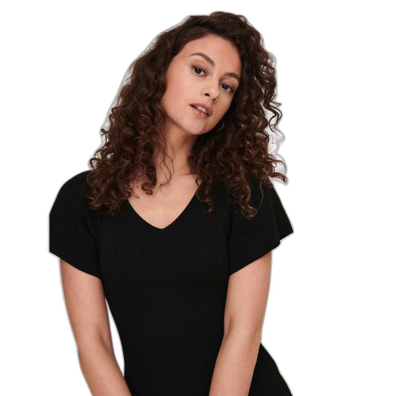 Gebreide V-hals Jurk Voor Dames Only Leelo 8 Gebreide V-hals Jurk Voor Dames Only Leelo - Afbeelding 6