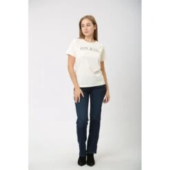 Dames-T-shirt Pepe Jeans Vio -Moss Kopenhagen-winkel pepe jeans pl505705 808 mousse white 5