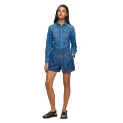 Damesshort Pepe Jeans Stella Pleat -Moss Kopenhagen-winkel pepe jeans pl801042 000 0