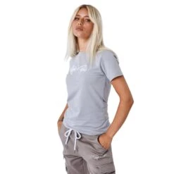 Dames-T-shirt Project X Paris Signature -Moss Kopenhagen-winkel project x paris f221121 gy2w gris 2