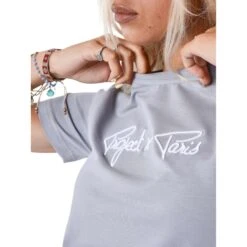 Dames-T-shirt Project X Paris Signature -Moss Kopenhagen-winkel project x paris f221121 gy2w gris 5