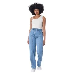 Asymmetrische Tanktop Voor Dames Project X Paris -Moss Kopenhagen-winkel project x paris f231003 gg greige 3