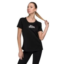 Dames-T-shirt Punch Drisse -Moss Kopenhagen-winkel punch 117321 1500 black white 1