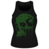 Damestanktop Rock à Gogo Cyber Skull -Moss Kopenhagen-winkel rock a gogo top169 noir vert 1