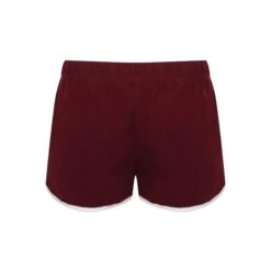Damesshort Skinni Fit Rétro -Moss Kopenhagen-winkel skinni fit sk069 burgundy.white 2