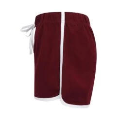 Damesshort Skinni Fit Rétro -Moss Kopenhagen-winkel skinni fit sk069 burgundy.white 3