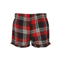 Korte Broek In Ruitmotief Voor Dames Skinni Fit -Moss Kopenhagen-winkel skinni fit sk082 red.navycheck 3
