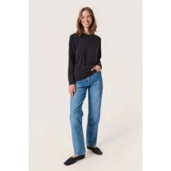 Dames-T-shirt Met Lange Mouwen Soaked In Luxury Columbine -Moss Kopenhagen-winkel soaked in luxury 30406290 40050 1