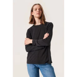 Dames-T-shirt Met Lange Mouwen Soaked In Luxury Columbine -Moss Kopenhagen-winkel soaked in luxury 30406290 40050 3