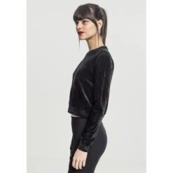 URBAN CLASSICS Woman's Urban Klassiek Fluwelen Crew T-shirt -Moss Kopenhagen-winkel tb1352 00007 tb1352 m4 00007 1