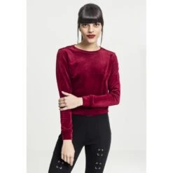 URBAN CLASSICS Woman's Urban Klassiek Fluwelen Crew T-shirt