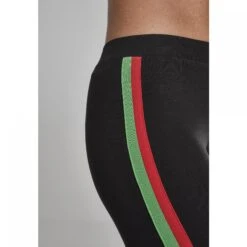 URBAN CLASSICS Broek Vrouw Urban Classic 3-tone Tape -Moss Kopenhagen-winkel tb1936 01269 tb1936 m15 01269 black firered green 1