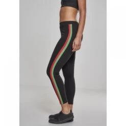URBAN CLASSICS Broek Vrouw Urban Classic 3-tone Tape -Moss Kopenhagen-winkel tb1936 01269 tb1936 m4 01269 black firered green 1
