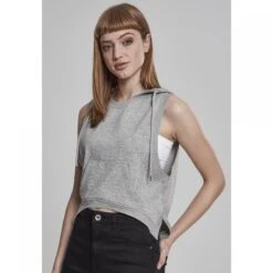 URBAN CLASSICS Dames Badstoftankblad Urban Klassiek Met Capuchon -Moss Kopenhagen-winkel tb1967 00111 tb1967 m4 00111grey