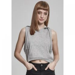 URBAN CLASSICS Dames Badstoftankblad Urban Klassiek Met Capuchon -Moss Kopenhagen-winkel tb1967 00111 tb1967 m7 00111grey