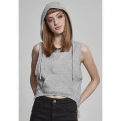 URBAN CLASSICS Dames Badstoftankblad Urban Klassiek Met Capuchon -Moss Kopenhagen-winkel tb1967 00111 tb1967 m8 00111grey