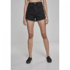 URBAN CLASSICS Dames Shorts Urban Classic Waist Denim Lace Up 11 URBAN CLASSICS Dames Shorts Urban Classic Waist Denim Lace Up -Moss Kopenhagen-winkel tb2001 00709 tb2001 m11 00007 black 1