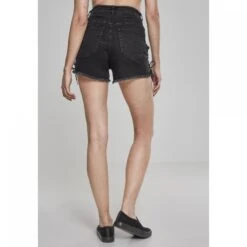 URBAN CLASSICS Dames Shorts Urban Classic Waist Denim Lace Up 15 URBAN CLASSICS Dames Shorts Urban Classic Waist Denim Lace Up -Moss Kopenhagen-winkel tb2001 00709 tb2001 m2 00007 black 2