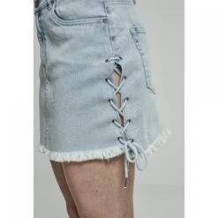 URBAN CLASSICS Damesfiguur Urban Klassieke Spijkerstofrok Aan De Kant Zetten -Moss Kopenhagen-winkel tb2002 01375 tb2002 m16 01375 blue bleached 1