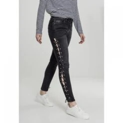 URBAN CLASSICS Broek Vrouw Urban Classic Lace Up -Moss Kopenhagen-winkel tb2003 00709 tb2003 m5 00709
