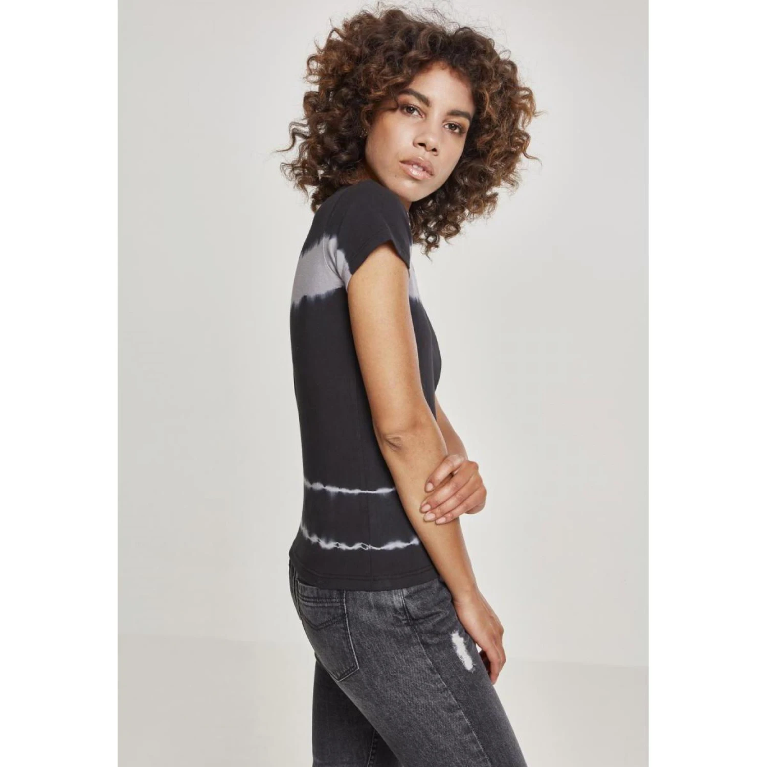 URBAN CLASSICS Urban Classic Striped Lace T-shirt Voor Vrouwen 7 URBAN CLASSICS Urban Classic Striped Lace T-shirt Voor Vrouwen - Afbeelding 5