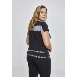 URBAN CLASSICS Urban Classic Striped Lace T-shirt Voor Vrouwen 33 URBAN CLASSICS Urban Classic Striped Lace T-shirt Voor Vrouwen -Moss Kopenhagen-winkel tb2330 01465 u tb2330 m2 01465 u black light grey