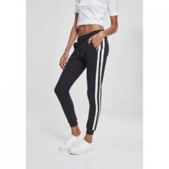 URBAN CLASSICS Groot Getailleerde Damesbroek Urban Classic College Contrast -Moss Kopenhagen-winkel tb2453 01293 tb2453 m1 01293 black white black 1