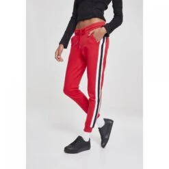 URBAN CLASSICS Groot Getailleerde Damesbroek Urban Classic College Contrast -Moss Kopenhagen-winkel tb2453 01441 tb2453 m1 01441 firered white black 1