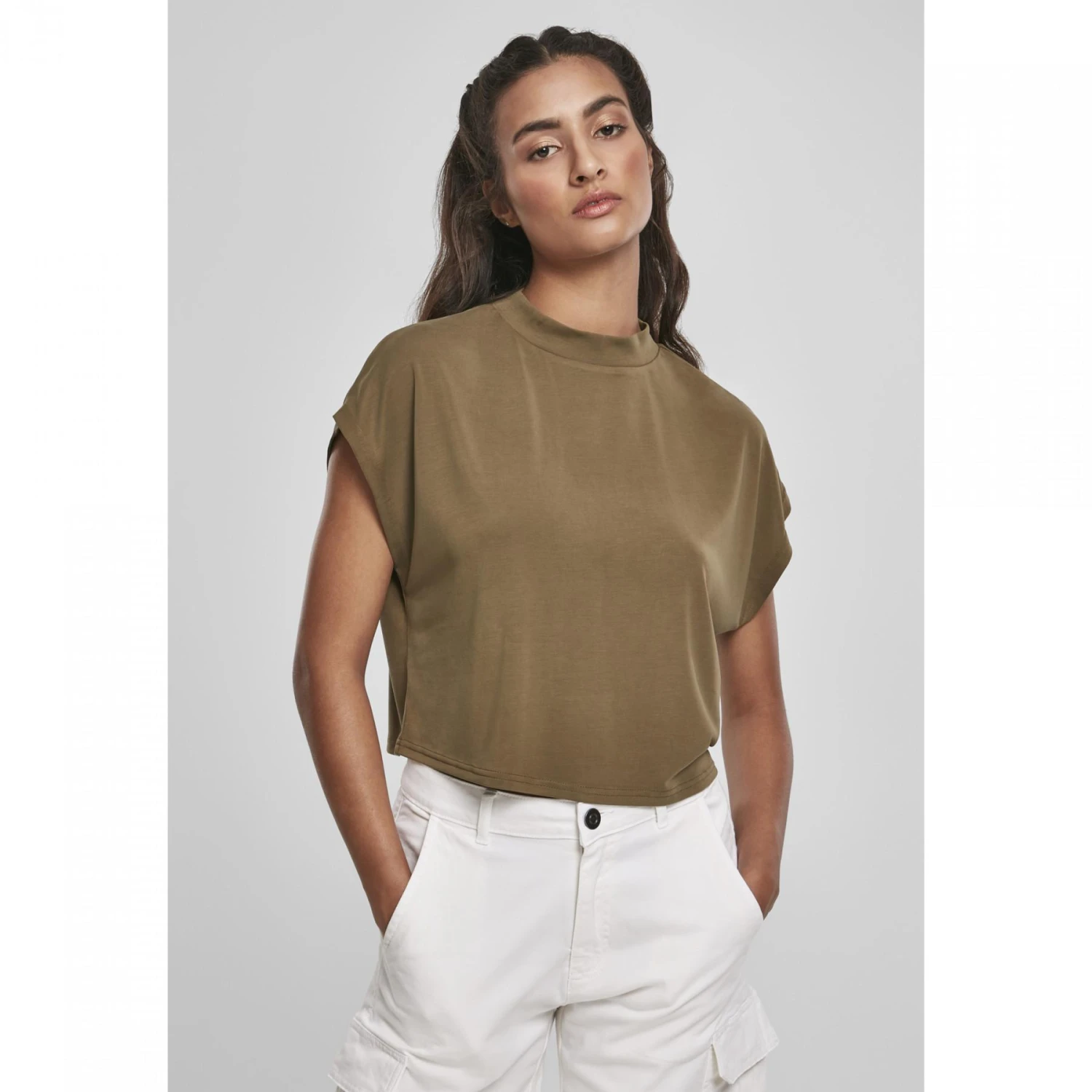 URBAN CLASSICS T-shirt Vrouw Stedelijk Klassiek Modaal 3 URBAN CLASSICS T-shirt Vrouw Stedelijk Klassiek Modaal