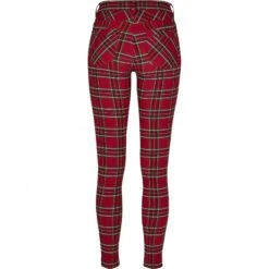 URBAN CLASSICS Broek Vrouw Urban Classic Skinny Tartan -Moss Kopenhagen-winkel tb2848 00200 tb2848 p2 00200 1
