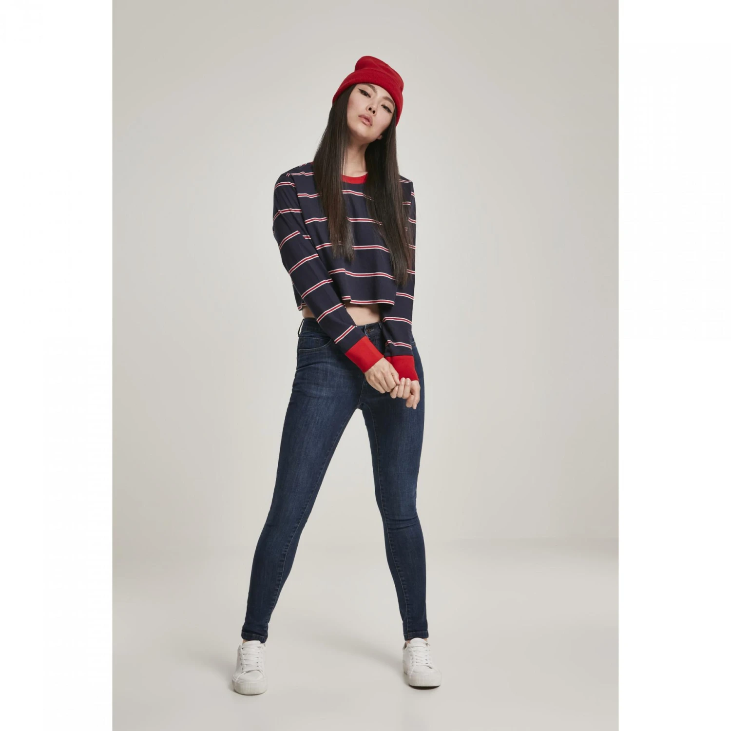 URBAN CLASSICS Woman's Urban Klassiek Garen Kate Stripe T-shirt 4 URBAN CLASSICS Woman's Urban Klassiek Garen Kate Stripe T-shirt - Afbeelding 2