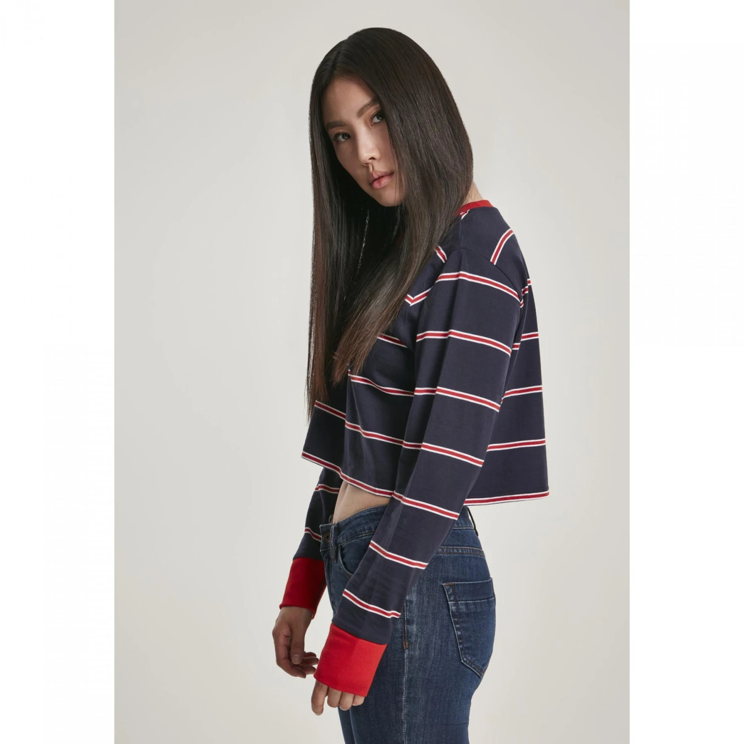 URBAN CLASSICS Woman's Urban Klassiek Garen Kate Stripe T-shirt 6 URBAN CLASSICS Woman's Urban Klassiek Garen Kate Stripe T-shirt - Afbeelding 4