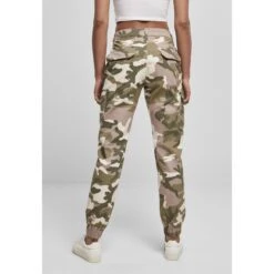 Dames Cargo Broek Met Hoge Taille Urban Classics Camo -Moss Kopenhagen-winkel tb3047 02897 2