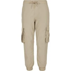 Dames Cargo Broek Urban Classics High Waist Crinkle (Groot Getailleerd )