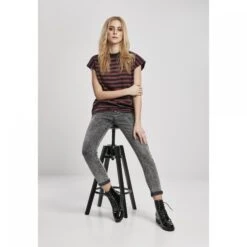 Gestreepte T-shirt Vrouw Urban Classics 21 Gestreepte T-shirt Vrouw Urban Classics -Moss Kopenhagen-winkel tb3760 02063 4
