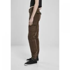 Damesbroek Urban Classics High Waist Cargo Corduroy -Moss Kopenhagen-winkel tb3761 00551 1