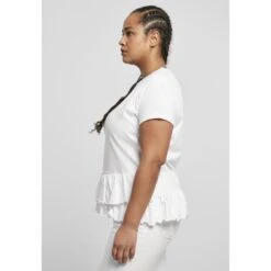 Dames-T-shirt Urban Classics Organic Volant (Grandes Tailles) -Moss Kopenhagen-winkel tb4369 00220 u 1