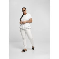 Dames-T-shirt Urban Classics Organic Volant (Grandes Tailles) -Moss Kopenhagen-winkel tb4369 00220 u 4