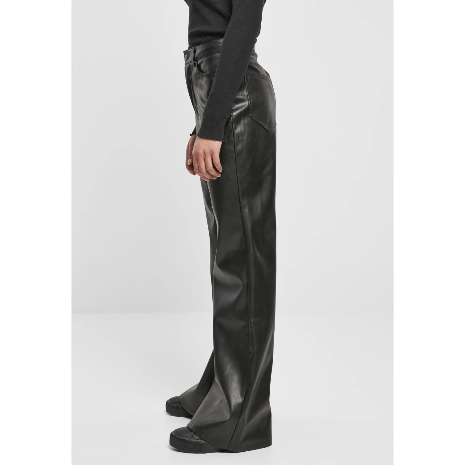 Damesbroek Urban Classics Faux Leather Wide Leg (GT) 4 Damesbroek Urban Classics Faux Leather Wide Leg (GT) - Afbeelding 2