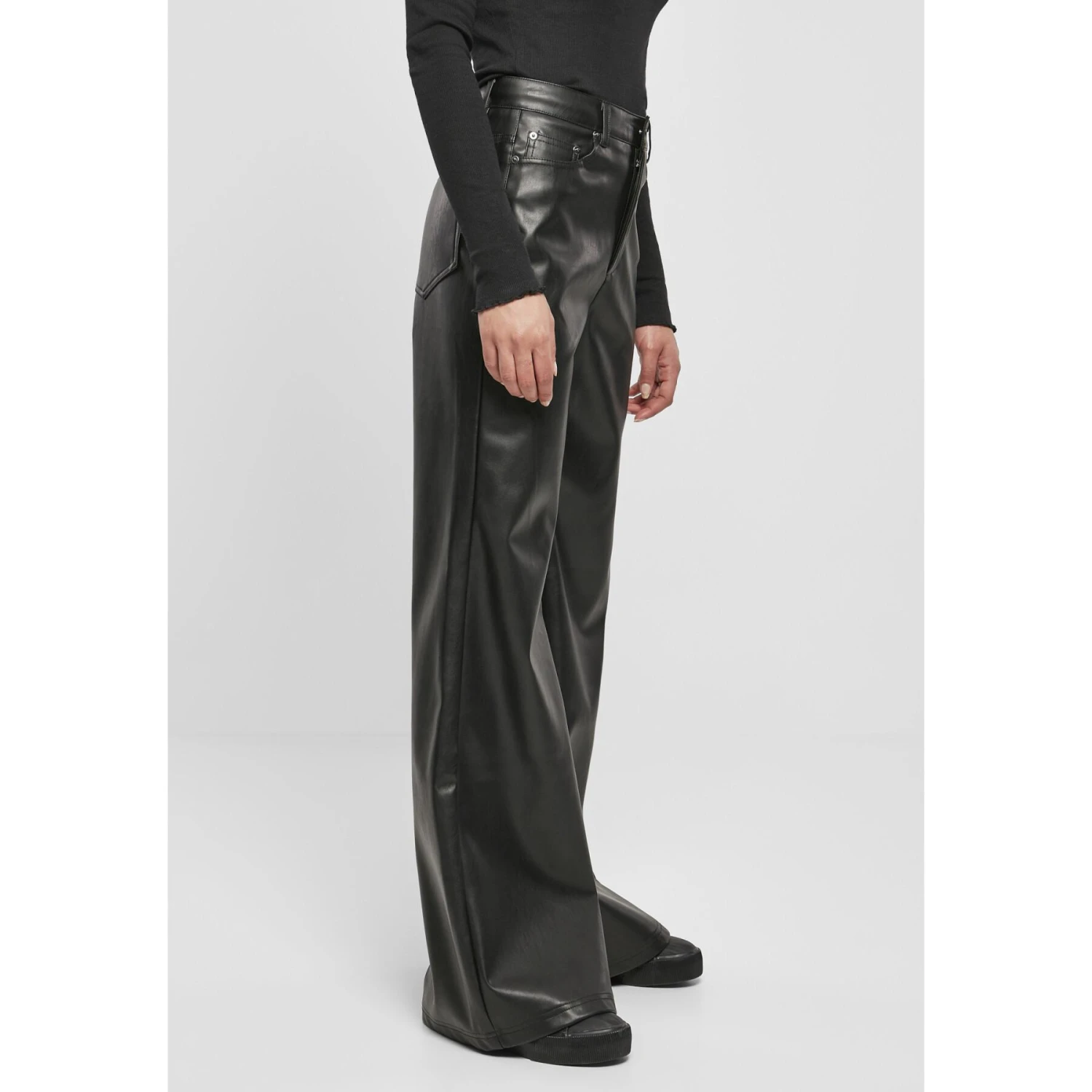 Damesbroek Urban Classics Faux Leather Wide Leg 10 Damesbroek Urban Classics Faux Leather Wide Leg - Afbeelding 8