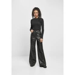 Damesbroek Urban Classics Faux Leather Wide Leg 14 Damesbroek Urban Classics Faux Leather Wide Leg -Moss Kopenhagen-winkel tb4518 00007 4 1