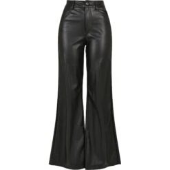 Damesbroek Urban Classics Faux Leather Wide Leg (GT) 18 Damesbroek Urban Classics Faux Leather Wide Leg (GT) -Moss Kopenhagen-winkel tb4518 00007 5