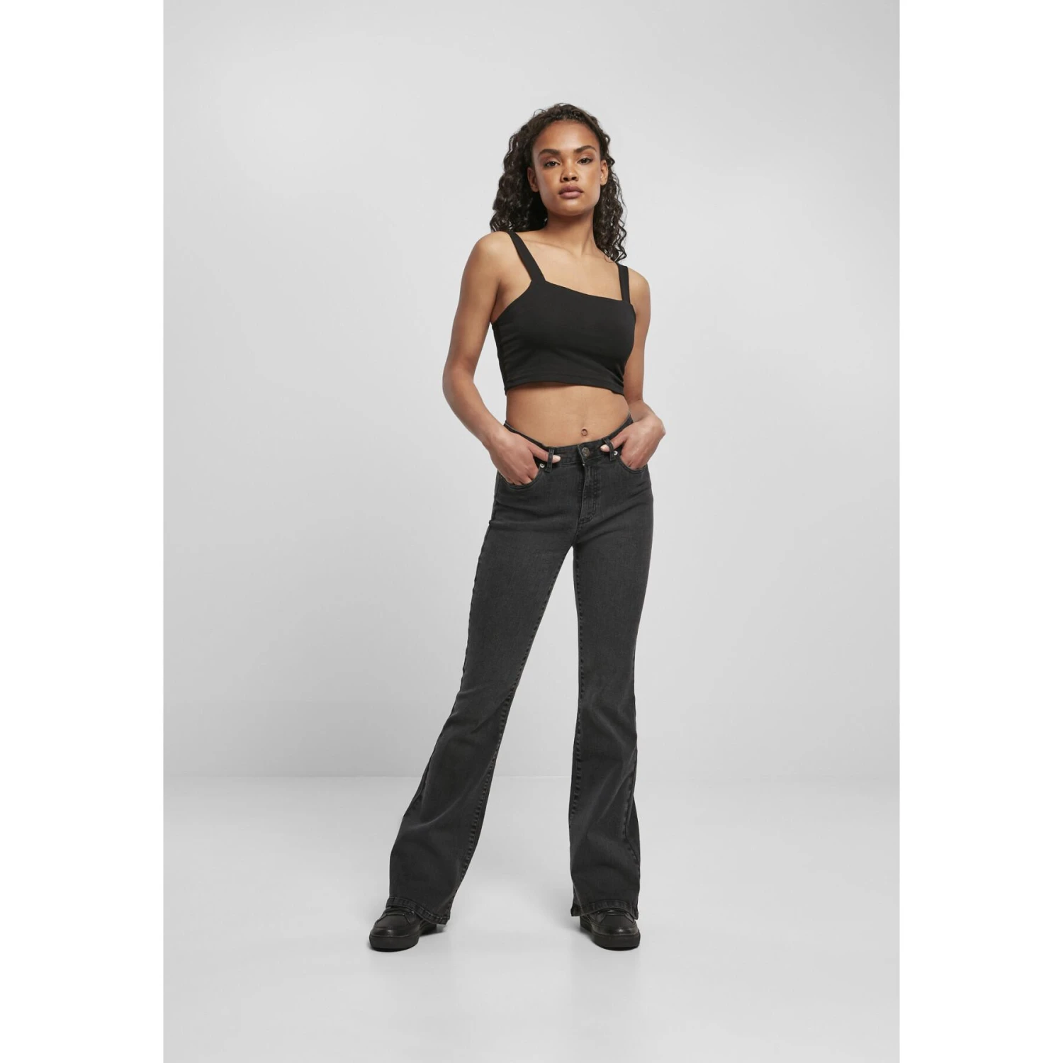 Damesjeans Urban Classics High Waist Flared 5 Damesjeans Urban Classics High Waist Flared - Afbeelding 3